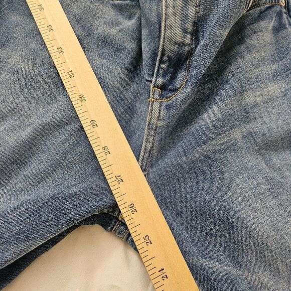 Pilcro Anthropologie Jeans Womens 29 Blue Relaxed Straight Leg Crop Denim Boho - Picture 8 of 9